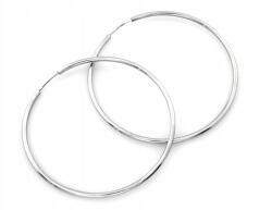 Lovrin Divatos ezüst fülbevaló Ag 925 karika 40mm zsanéros 2.25g nőknek ajándékba