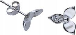 Lovrin 925-ös ezüst fülbevaló virág alakú cirkónia kövekkel, 1, 68g, divatos ajándék (stiftes) (Lovrin 46452)