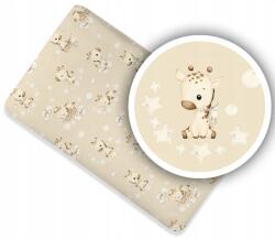 Ankras Pamut Lepedő Kiságyba 120x60 Mintás! (PRZEŚCIERADŁO BAW. 120/60 ŻYRAFKI BEŻOWE)