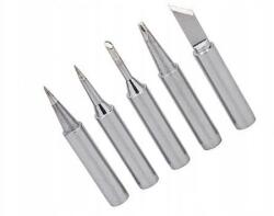 Yihua Forrasztóhegy készlet 900M-T, 5 db-os, ezüst színű hegyek Yihua állomásokhoz (5x Grot do lutownic grzałkowych Diolut 900M-T)