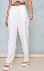 Prettylittlething Fehér Sima Egyenes Nadrág Klasszikus Közepes Állapot Prettylittlething 40