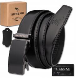 Tressari Öv automata csattal, fekete, nadrághoz, valódi bőr, férfi Tressari (Czarny pasek automatyczny elegancki)