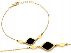 Lovrin Arany karkötő 585 fekete kővel, láncos, 2.17g, 18-as méret (60883369)