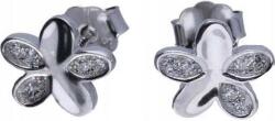 Lovrin Ezüst fülbevaló 925 virág cirkóniákkal 1, 30g női ezüst látványos (Lovrin 48021)