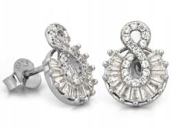 Lovrin 925-ös ezüst fülbevaló cirkóniával, stekkeres, 2, 04g, elegáns (62115117)