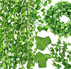 Lewer Műborostyán x 12 Darab Falra, Erkélyre, Girland, Műlevelek 25 M (Sztuczny bluszcz 25m balkon)