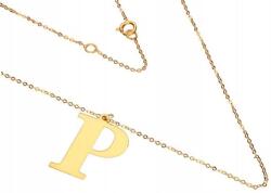 Lovrin Arany nyaklánc 585-ös, "p" betűs medállal, 1, 60 g (Lovrin 43683)