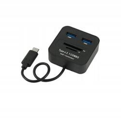  Usb-c Otg Kártyaolvasó: 2xUSB 3.0, MicroSD/TF, Sd, Laptophoz/Okostelefonhoz (T633)