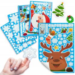 Allbag Karácsonyi Díszek Ablak Matricák Mikulás Dekoráció Szett (NAKLEJKA114)