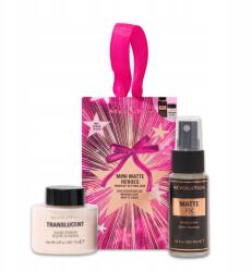 Revolution ajándék szett mini púder Translucent és Matte Fixing Spray (1868907)
