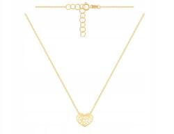 Lovrin Női arany nyaklánc 585 áttört szív medállal, ajándékba