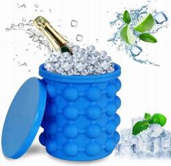 SATIS Mágikus Jégkockakészítő 2IN1 Szilikon Kocka Forma Bögre Vödör (EB007)