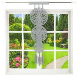 NOW-ART Szürke filc áttört panel 40x130 ablak dekoráció függöny Álomfogó boho (NOW-ART łapacz SZARY)