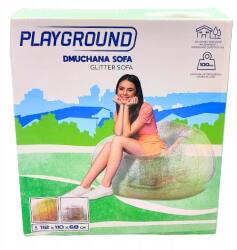 Playground Felfújható kanapé Nagy Puf Turista ülőke arany 100kg 112x110x68cm (5901619986615)