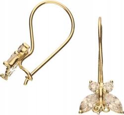 Lovrin Arany fülbevaló 585 pillangó cirkónia kövekkel 1, 43 g divatos minta ajándék nőknek (Lovrin 47903)