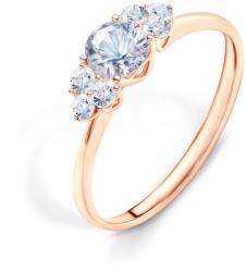 SAVICKI Inel de logodnă Fairytale: aur roz, safir alb - savicki - 5 882,00 RON