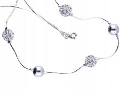 Lovrin 925-ös ezüst női nyaklánc golyókkal és medálokkal, ajándékba golyós nyaklánc (Lovrin 64903)