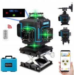 KEZERS 16 vonalas 360 fokos keresztlézer 4D zöld lézeres szintező KL4D-03G bőrönd (KL4D-03G)