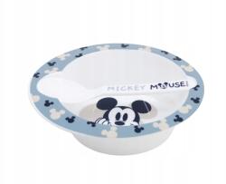  Gyermek műanyag étkészlet 2db, Mickey Mouse Baby Blue (tál, kanál), 10478 (10478)
