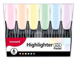 Monami Pasztell szövegkiemelő készlet 604, 1-6mm, ékvégű, 6 db, 2063249 (20632495060)