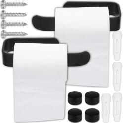 Fekete toalettpapír tartó, csavaros, fürdőszobai, loft Wc papírtartó (Uchwyt na papier toaletowy WC czarny)