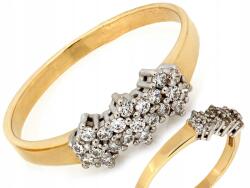 Lovrin Női gyűrű 585-ös aranyból, csillogó cirkónia kövekkel, divatos minta ajándékba r14 (45932308)