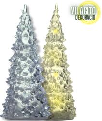  Akril mini karácsonyfa - világítós 21cm - kosarbolt