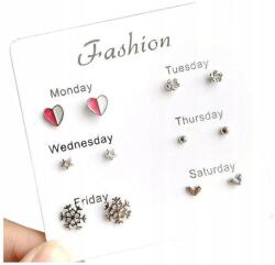 EdiBazzar Női kis fülbevaló szett boho 6 pár fém (5905204481769)