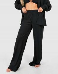 Boohoo Fekete Hosszú Strand Klasszikus Viszkóz Gumis Derék Nadrág Boohoo 42