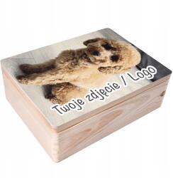 Creative Deco Gravírozott doboz fényképes logóval születésnapi ajándék uv nyomtatás 40x30x14cm (JANCDSD140BCUSTOMIMAGEBOXFBM)