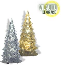  Akril mini karácsonyfa - világítós 12cm