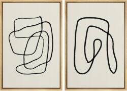  Signford Modern keretezett képek Absztrakt vonalak 41 x 61 cm (B09ZV4R12J-5)