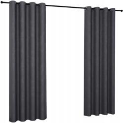  Vélúr függöny 140x270 cm, karikákkal, különböző színekben (Zasłony na kółkach welurowe VELVET GRAFIT)