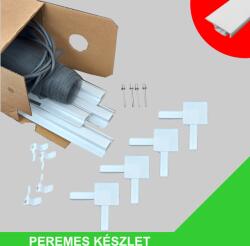 Szúnyogháló Áruház Alumínium peremes XXL szúnyogháló " szereld magad " készlet, fehér, ráfordítható füles rögzítéssel 120 x 170 cm