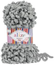 alize Puffy Fine 302 - világos szürke (kötés kézzel, tű nélkül) (1144)