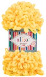 alize Puffy Fine 216 - sárga (kötés kézzel, tű nélkül) (12144)