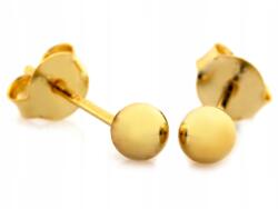 Lovrin Aranyozott ezüst 925 fülbevaló, golyó formájú, fülön fekvő, sima gömbök