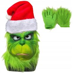  Grincs jelmez maszk és kesztyű szett Karácsonyi jelmez (TTV-VVHHVYYLL77)