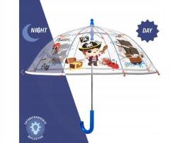 Perletti Cool Kids, Gyermek Fényvisszaverő Esernyő Kalózok Átlátszó, 15602 (15602)