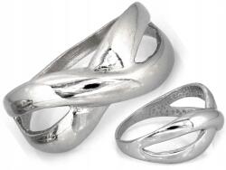 Lovrin Ezüst gyűrű 925 fonott 3.53g fényes kövek nélkül r18 ajándék