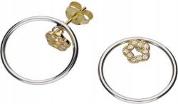 Lovrin Ezüst fülbevaló, részben aranyozott 925-ös, egyedi bedugós ajándék (Lovrin 46004)
