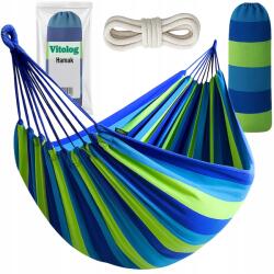  Két személyes függőágy, kemping, kert, túlélő, zsinóros, 250x150 cm (Na Balkon Drzewo Taras Drzewa Do Ogrodu)