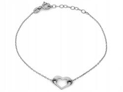 Lovrin Ezüst 0.925 szív alakú láncos karkötő, 1.03g, 18-as méret (62501737)