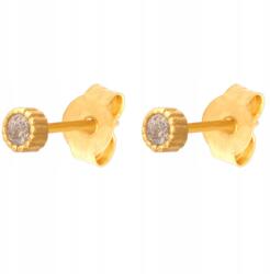 Lovrin Arany fülbevaló 585 Cirkónia Kövekkel Keretben 0, 85g klasszikus minta, ajándéknak is kiváló (LOVRIN 22866)