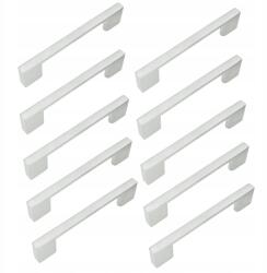 B&B 10 x Ezüst színű bútorfogantyú 96 mm fém fiókgomb konyhai bútorokhoz (Z10 U107 L96 SS)