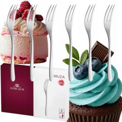 Gerlach Múzsa Szett 6 db-os Villa Torta Szett Evőeszköz Fényes (NK49)