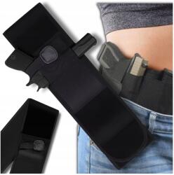 EdiBazzar Taktikai pisztolytáska, fekete, vízálló, tépőzárral, övre rögzíthető (Taktyczna Uniwersalna Kabura Wojskowa Na Pas)