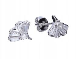 Lovrin Ezüst 925 páfránylevél fülbevaló cirkóniával 1 divatos minta ajándékba (Lovrin 46204)
