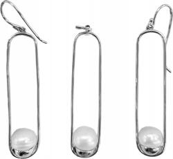 Lovrin Ezüst ékszerszett 925-ös függővel és gyöngyös fülbevalóval ajándékba (Lovrin)