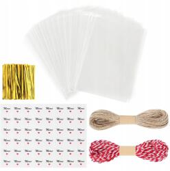  Gudotra Átlátszó Műanyag Tasakok 200 Darab 10x15 cm Matricákkal